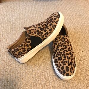 Dr scholls leopard print slip on sneakers